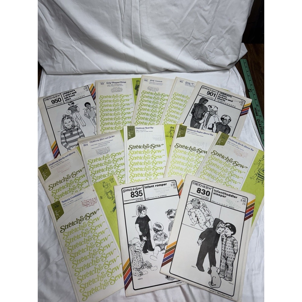 Vintage Stretch & Sew Ann Person Uncut Children's Patterns Lot Of 13